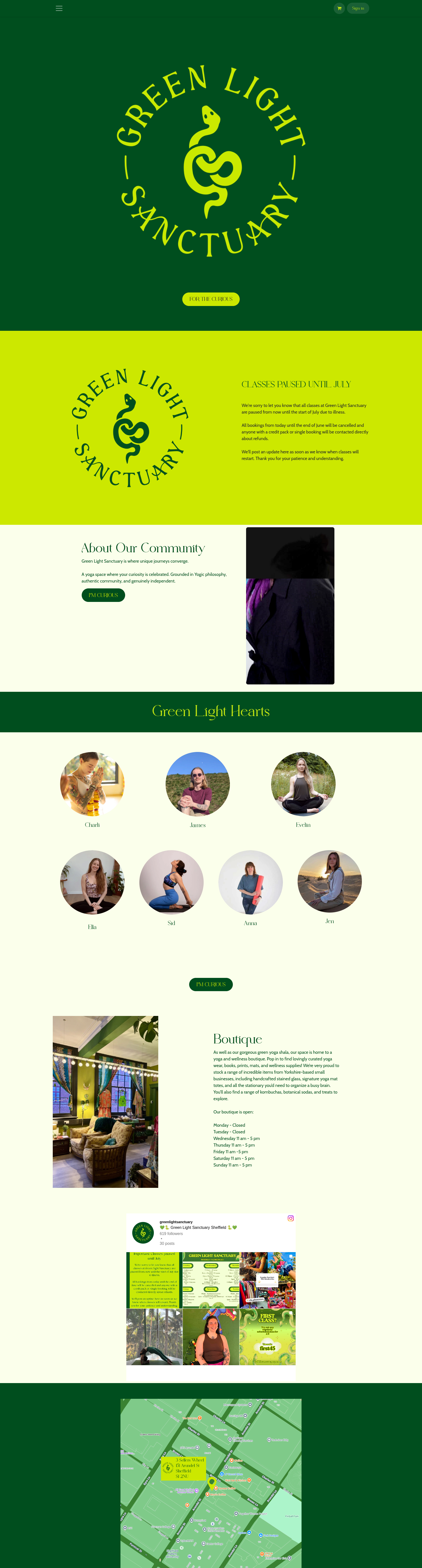 Green Light Sanctuary website